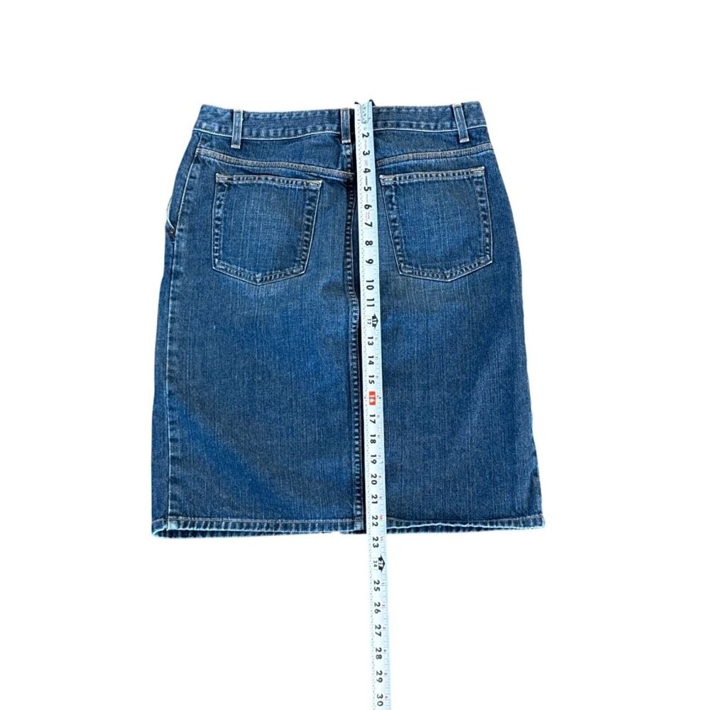 J.Crew Womens Denim Skirt Size 6 Blue Cotton Made In USA - Picture 4 of 5